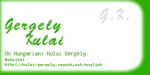gergely kulai business card